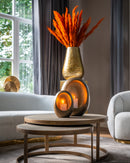 Draaifauteuil Jago white bouclé / brushed gold - Majorr