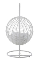 Hanging Chair Round Steel White