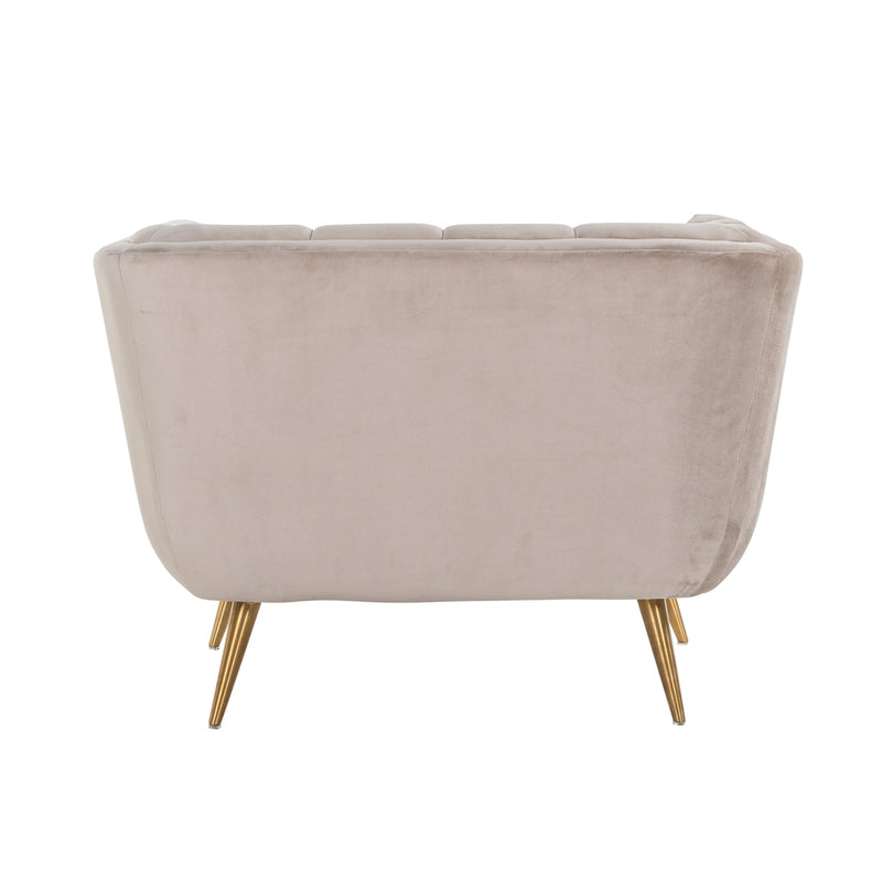 Fauteuil Huxley Khaki velvet / Brushed gold - Majorr