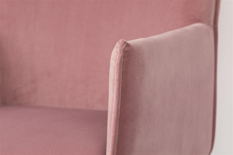 Armchair Dion Velvet Pink - Majorr