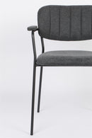 Armstoel Jolien Black/Dark Grey - Majorr