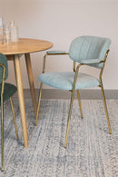 Armchair Jolien Gold/Light Green - Majorr