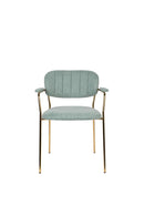 Armchair Jolien Gold/Light Green - Majorr