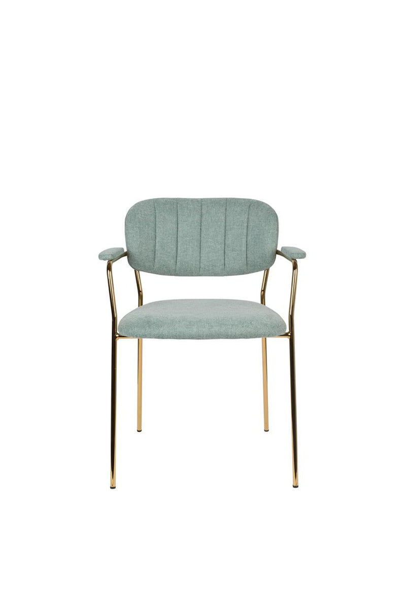 Armchair Jolien Gold/Light Green - Majorr