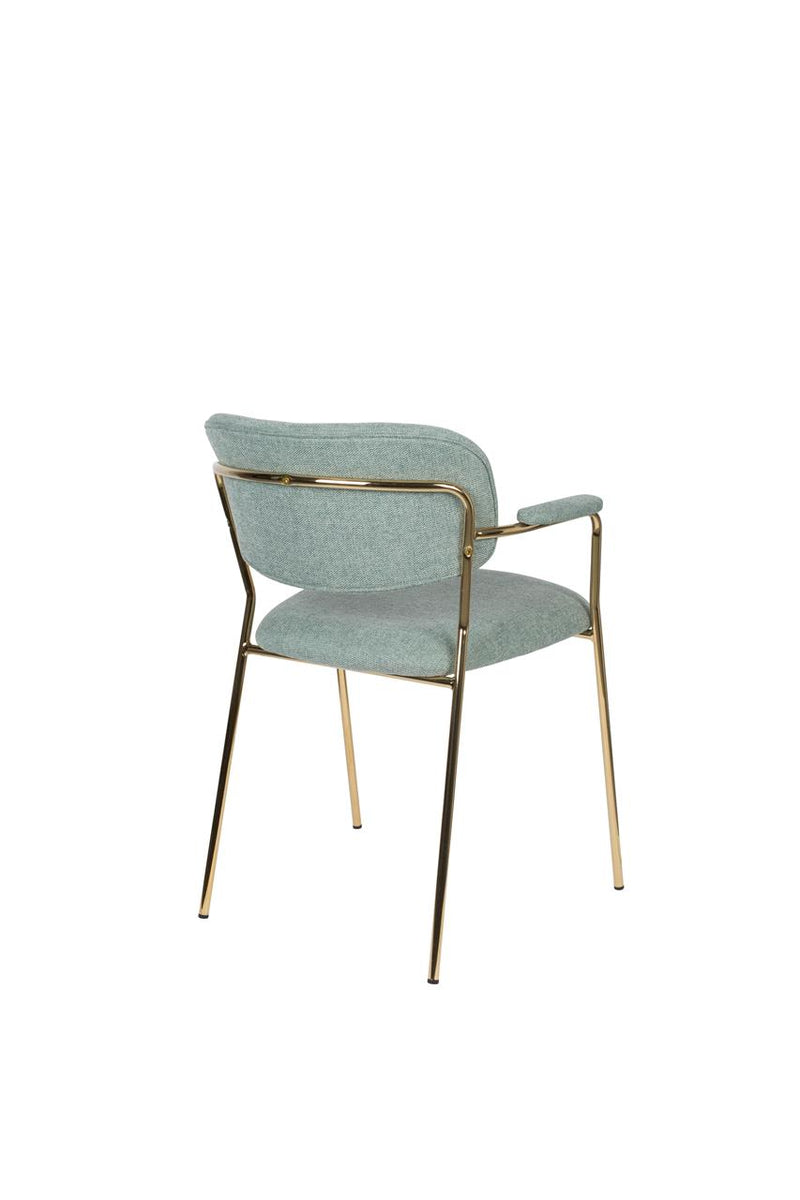 Armchair Jolien Gold/Light Green - Majorr