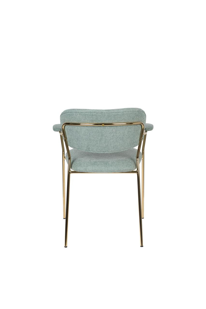 Armchair Jolien Gold/Light Green - Majorr