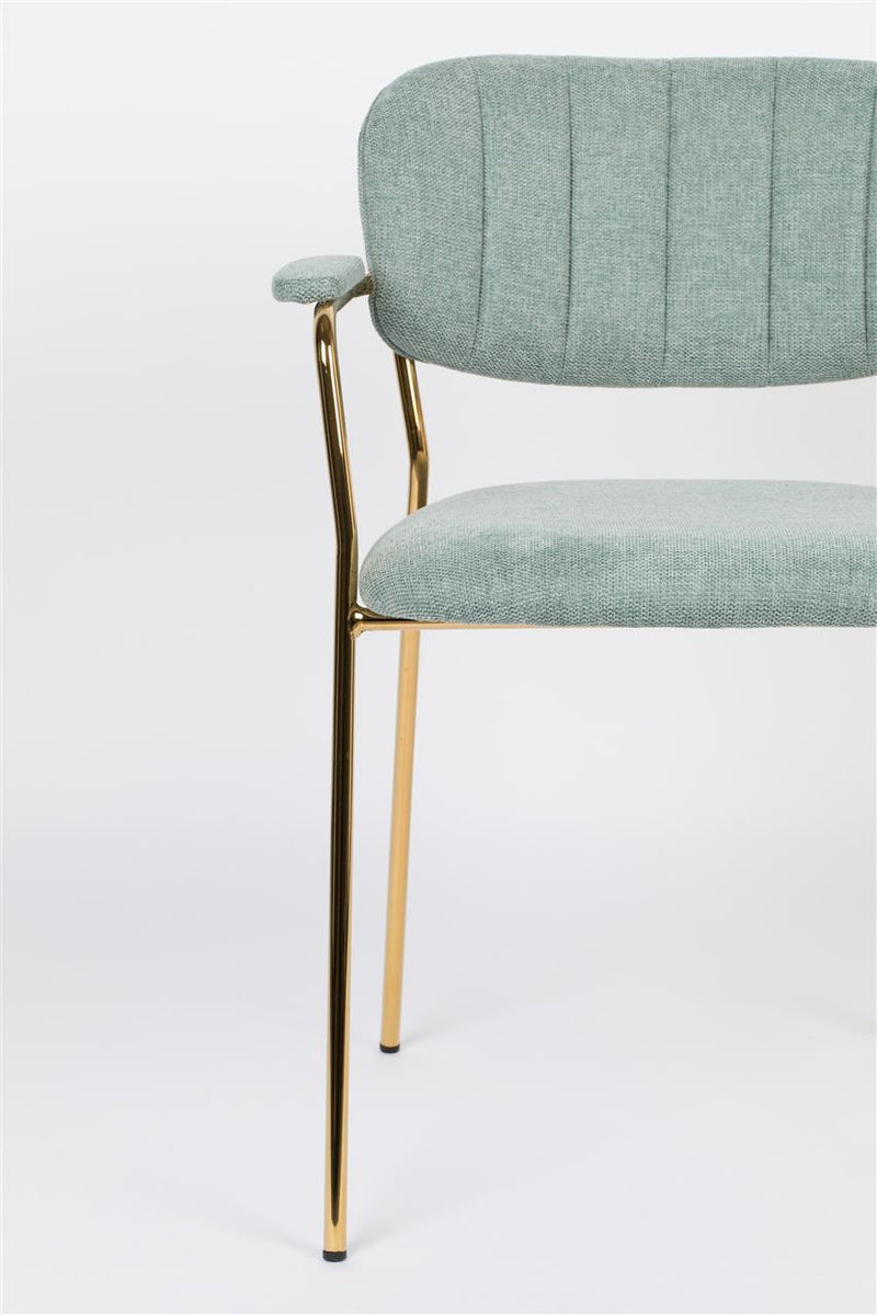 Armchair Jolien Gold/Light Green - Majorr