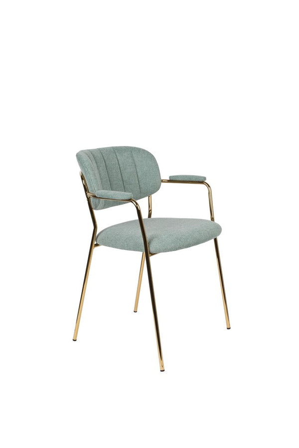 Armchair Jolien Gold/Light Green