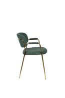 Armchair Jolien Gold/Dark Green - Majorr