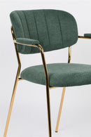 Armchair Jolien Gold/Dark Green - Majorr