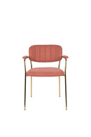 Armchair Jolien Gold/Pink - Majorr