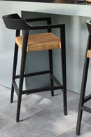 Barstool Emma Teak Black/Brown