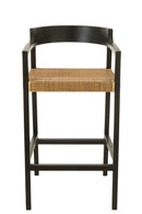Barstool Emma Teak Black/Brown