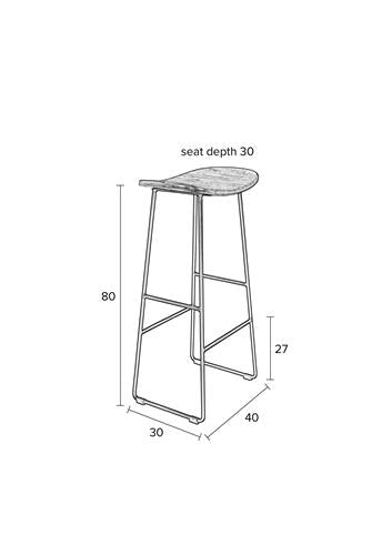 Barstool Tangle Black - Majorr