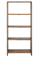 Bookcase 4 Shelves Recycle Teak Natural