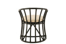 Chair+Cushion Rattan/Textile Black/White - Majorr