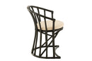 Chair+Cushion Rattan/Textile Black/White - Majorr