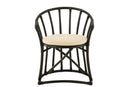 Chair+Cushion Rattan/Textile Black/White - Majorr