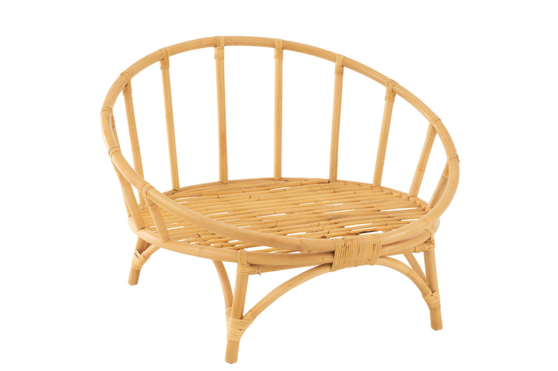 Chair+Cushion Rattan/Textile Natural/White - Majorr