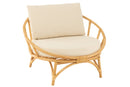 Chair+Cushion Rattan/Textile Natural/White - Majorr