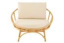 Chair+Cushion Rattan/Textile Natural/White - Majorr