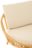 Chair+Cushion Rattan/Textile Natural/White - Majorr