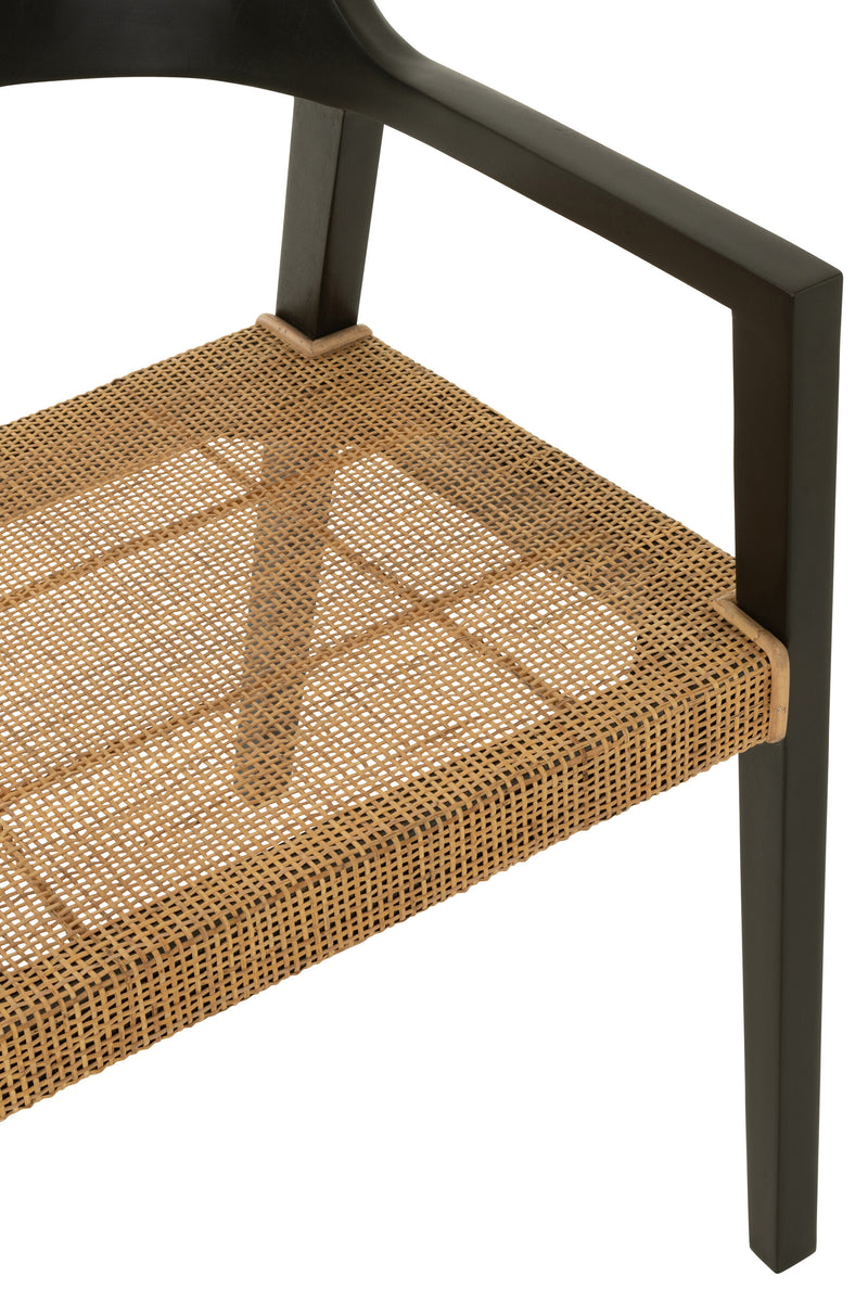 Chair Emma Teak Black/Brown