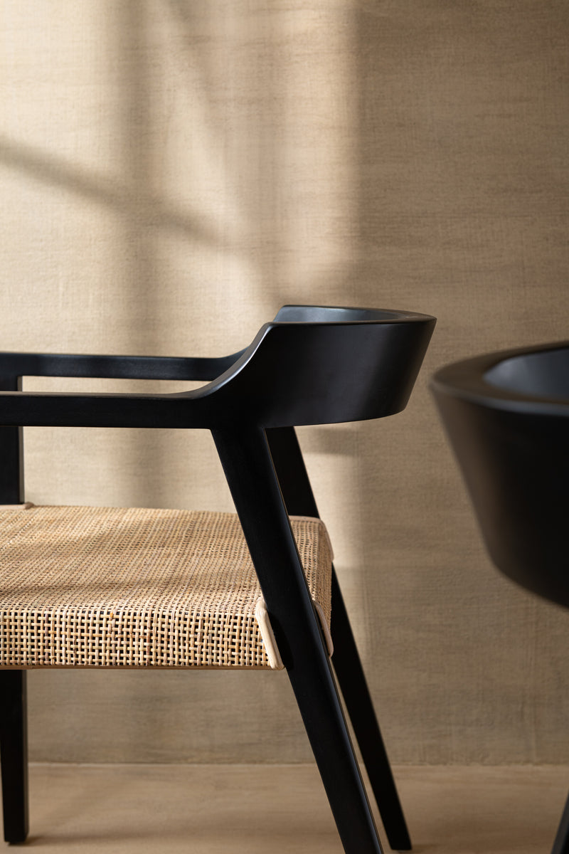 Chair Emma Teak Black/Brown