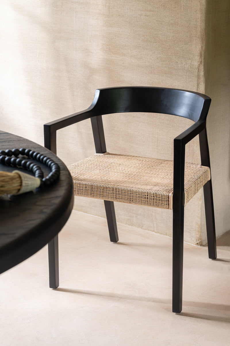 Chair Emma Teak Black/Brown