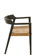 Chair Emma Teak Black/Brown