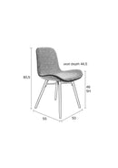 Chair Lester Light Grey - Majorr