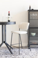 Counter Stool Jolien Black/Bouclé - Majorr
