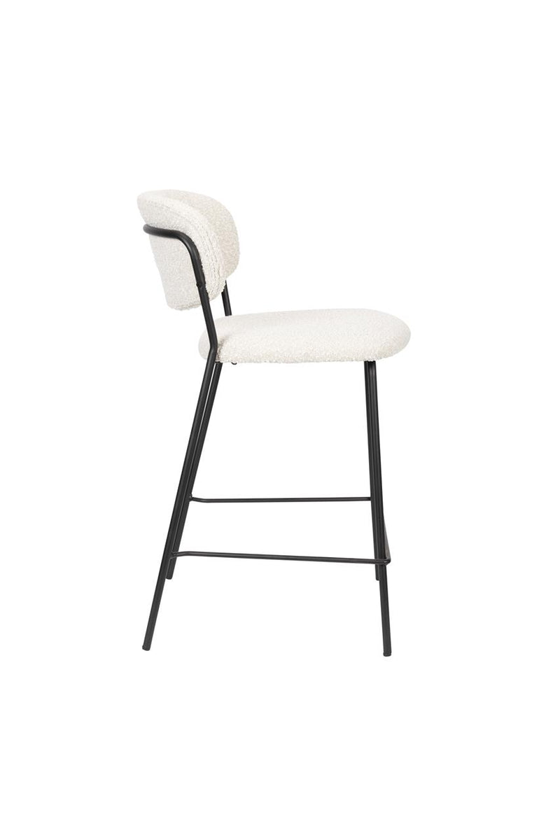 Counter Stool Jolien Black/Bouclé - Majorr