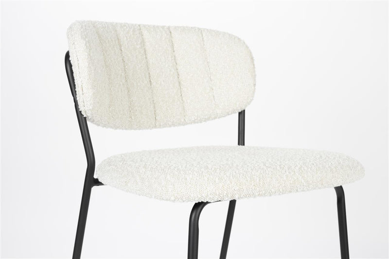 Counter Stool Jolien Black/Bouclé - Majorr