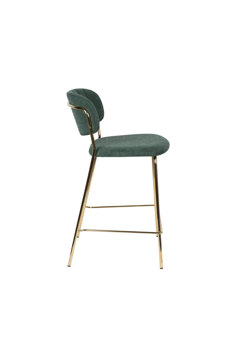 Counter Stool Jolien Gold/Dark Green - Majorr