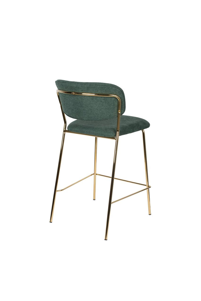 Counter Stool Jolien Gold/Dark Green - Majorr