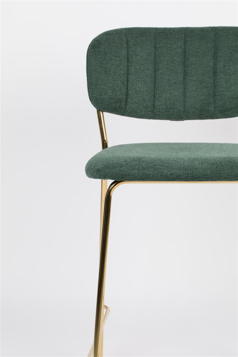 Counter Stool Jolien Gold/Dark Green - Majorr