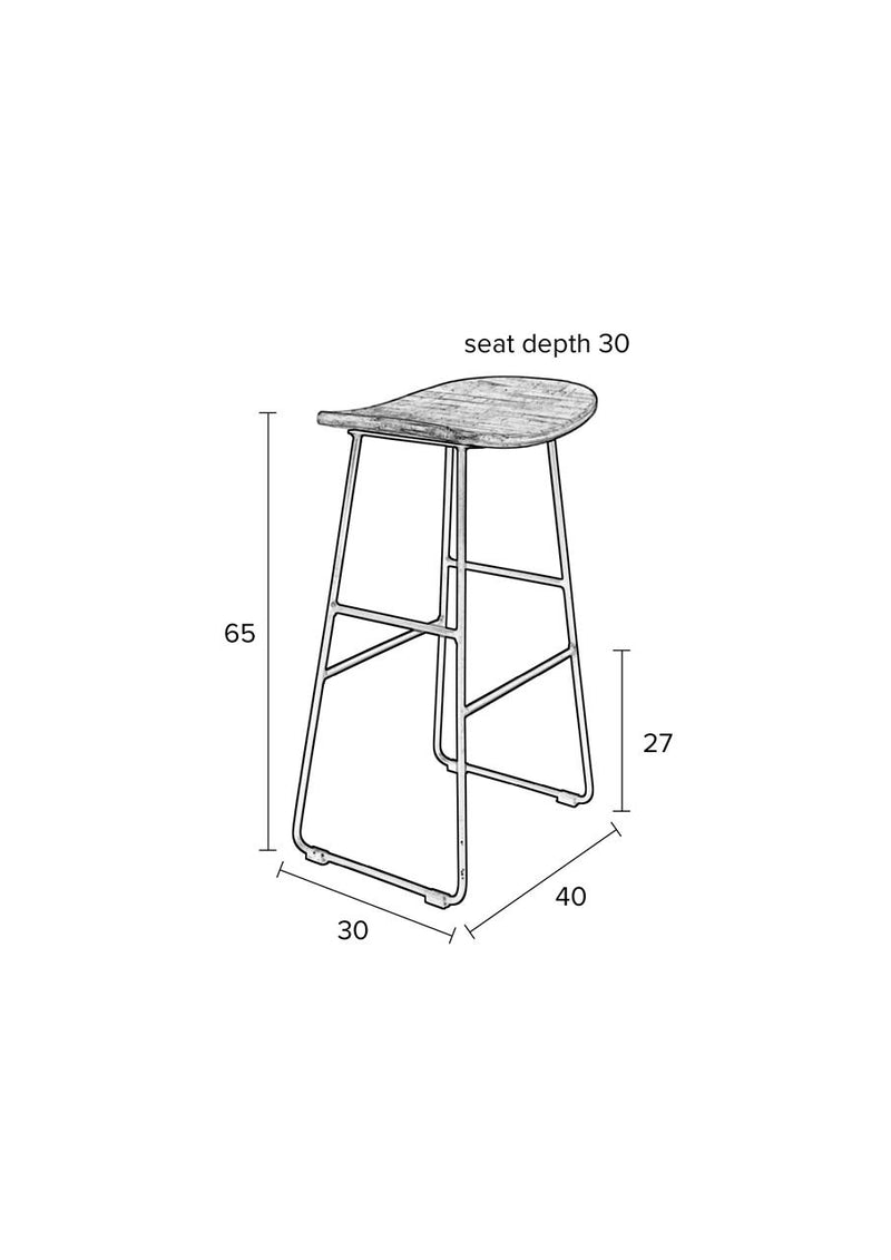 Counter Stool Tangle Black - Majorr