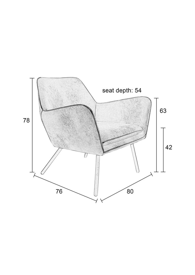 Lounge Chair Bon Brown - Majorr