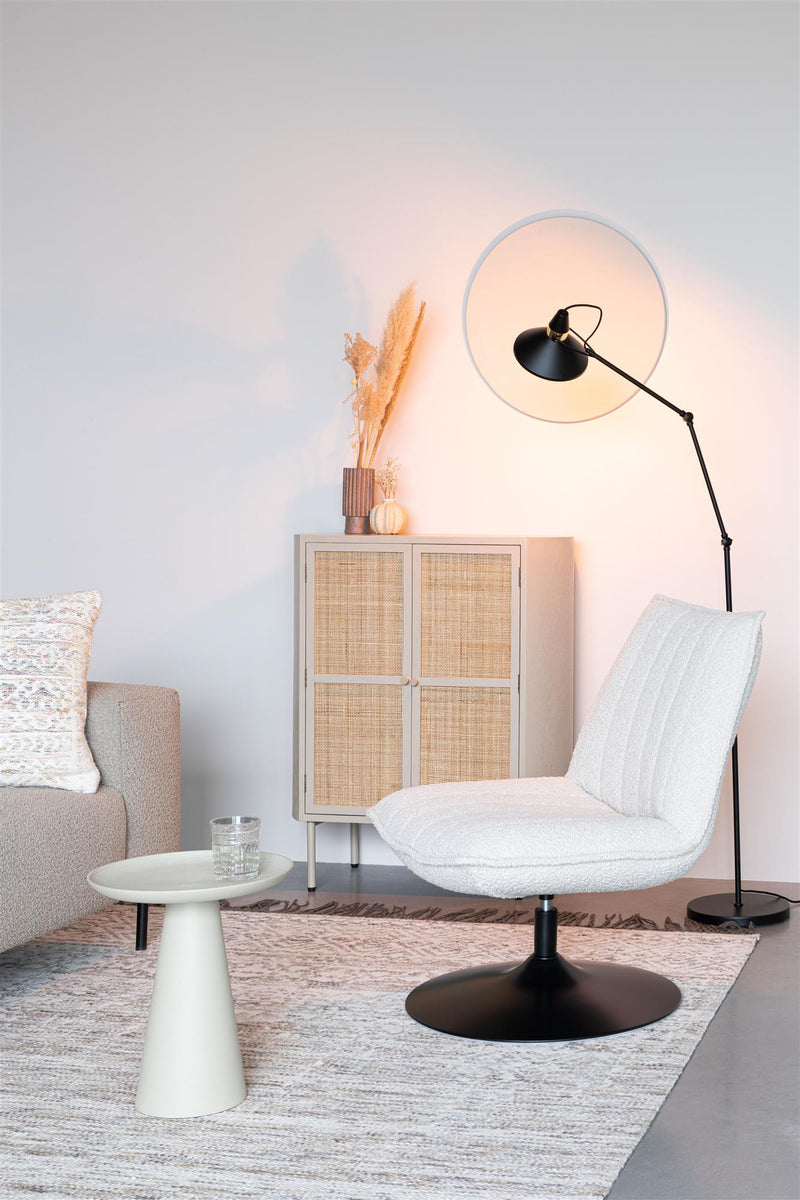 Lounge Chair Jax Off White Bouclé - Majorr