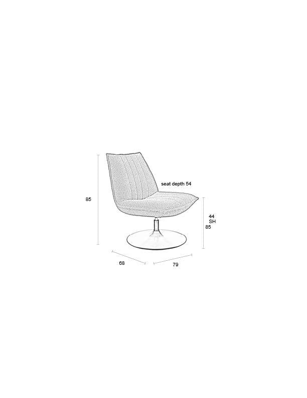 Lounge Chair Jax Off White Bouclé - Majorr