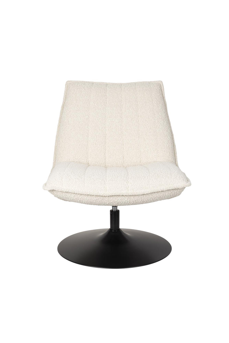 Lounge Chair Jax Off White Bouclé - Majorr