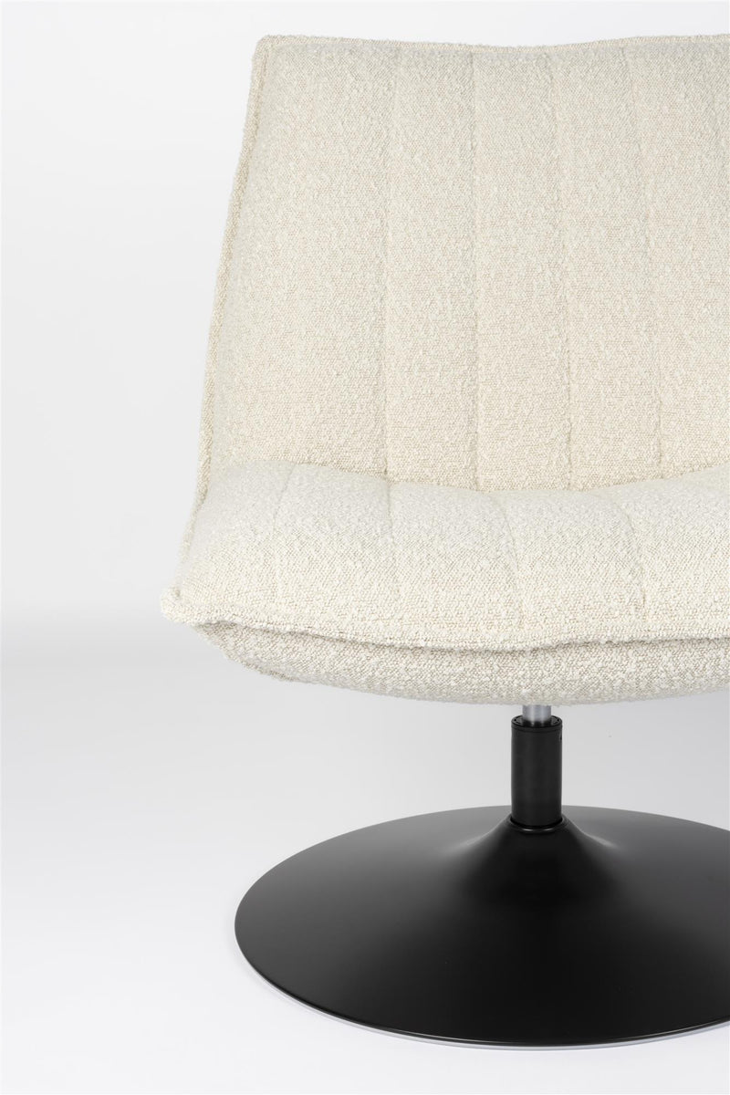 Lounge Chair Jax Off White Bouclé - Majorr
