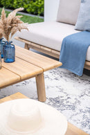 Lunar tweezitsbank - acaciahout met white wash -  rope taupe - grey sand