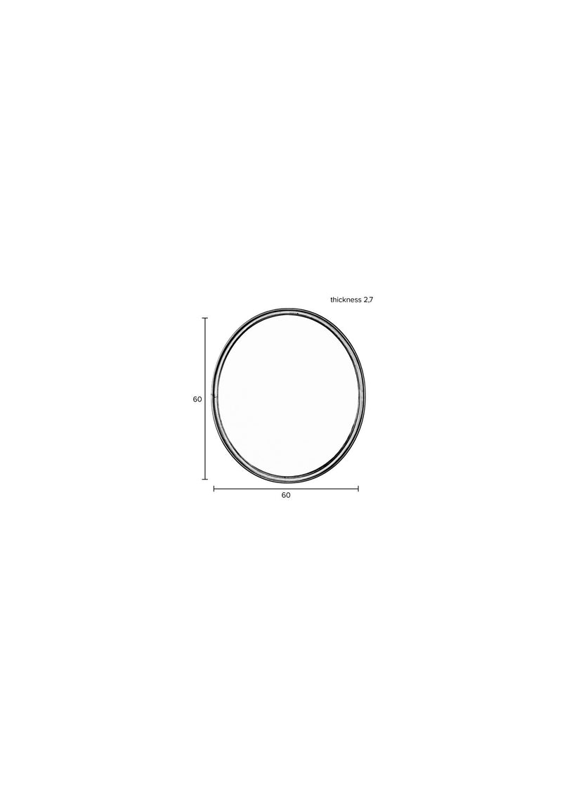 Mirror Matz Round Antique Brass - Majorr