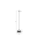 Pendant Lamp Aysa Wide Black - Majorr