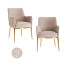 Eetkamerstoel Breeze khaki velvet fire retardant (Set of 2)