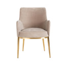 Eetkamerstoel Breeze khaki velvet fire retardant (Set of 2)