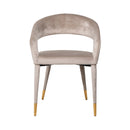 Eetkamerstoel Gia khaki velvet fire retardant