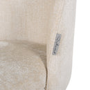 Chaise Alicia en chenille blanche ignifuge